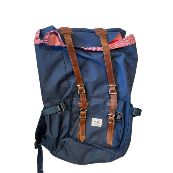 Kaukko Blue Red Classic Top Loading Backpack - Picture 1 of 3